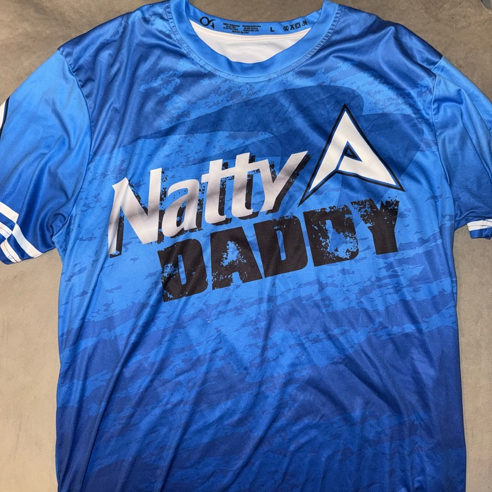 Natty Daddy Blue softball jersey